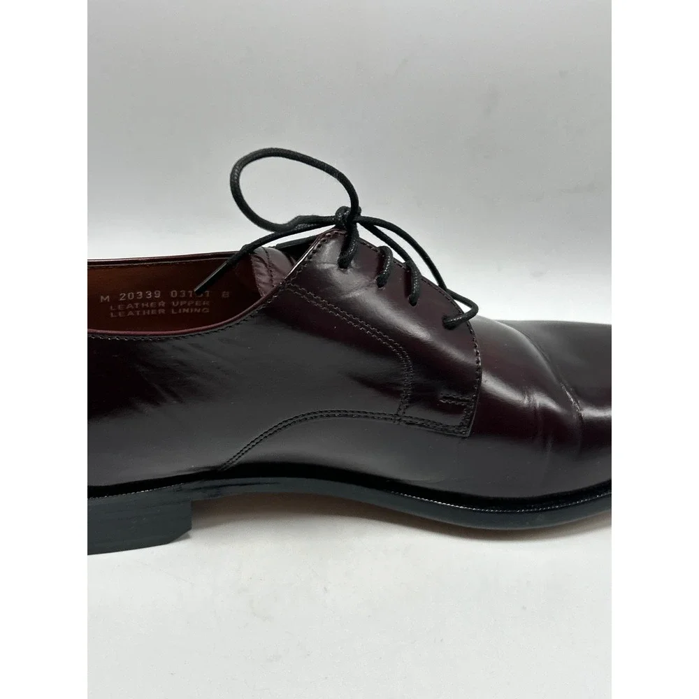 Bostonian Derby Shoes Mens 10 Burgundy Leather Plain Toe Dress Shoes